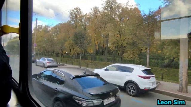 Трамвай №?3? (Временная трасса). (Сенная площадь - Трамвайный парк №3). смотреть онлайн