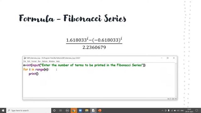 Fibonacci Series in Python in 3 Lines смотреть онлайн