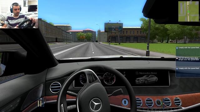 MERCEDES S63 AMG /Test Drive/ City Car Driving #8 смотреть онлайн