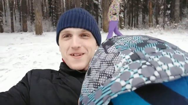 Зимний Лес.Прогулка с детьми.Первый снег. смотреть онлайн