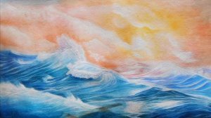 Морской пейзаж. По картине Айвазовского - Девятый вал.