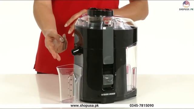 BLACK+DECKER 400-Watt Fruit and Vegetable Juice Extractor, Black, смотреть онлайн