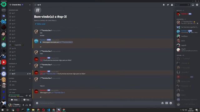 Como fazer comando de say e avatar em js / discord.js | Discord.js#3 смотреть онлайн