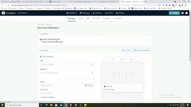 How to Send Push Notifications to Users by Using One Signal смотреть онлайн