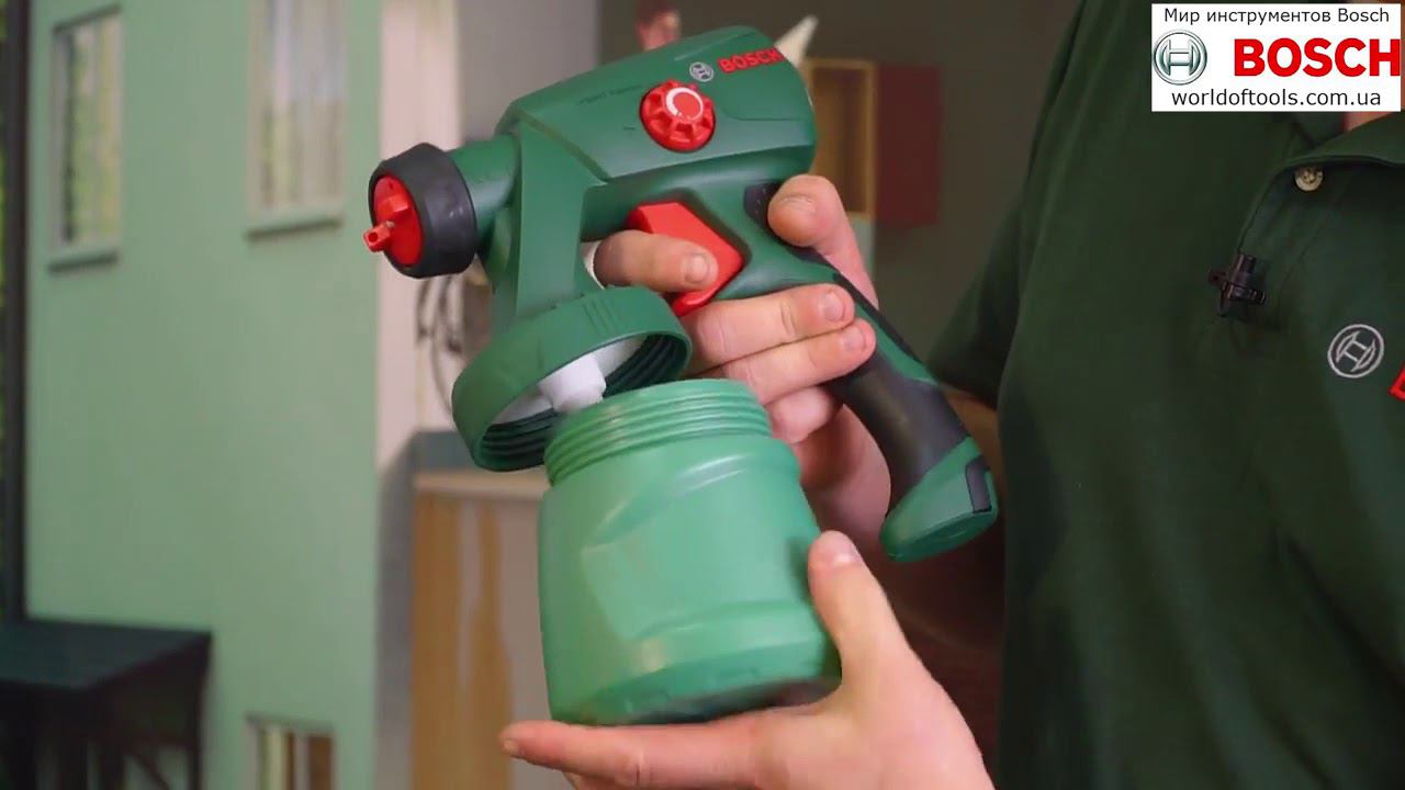 Обзор: Краскопульт Bosch PFS 1000 смотреть онлайн