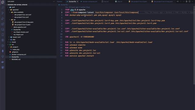 Docker + PHP + MySQL + Virtual Host + SSL Certificate смотреть онлайн