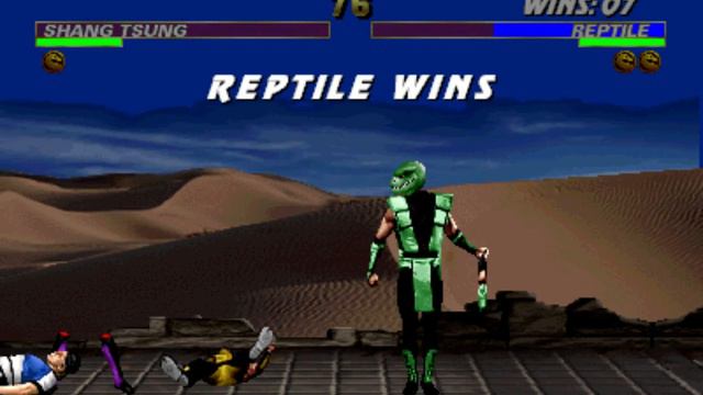 Ultimate Mortal Kombat 3 REPTILE Gameplay смотреть онлайн