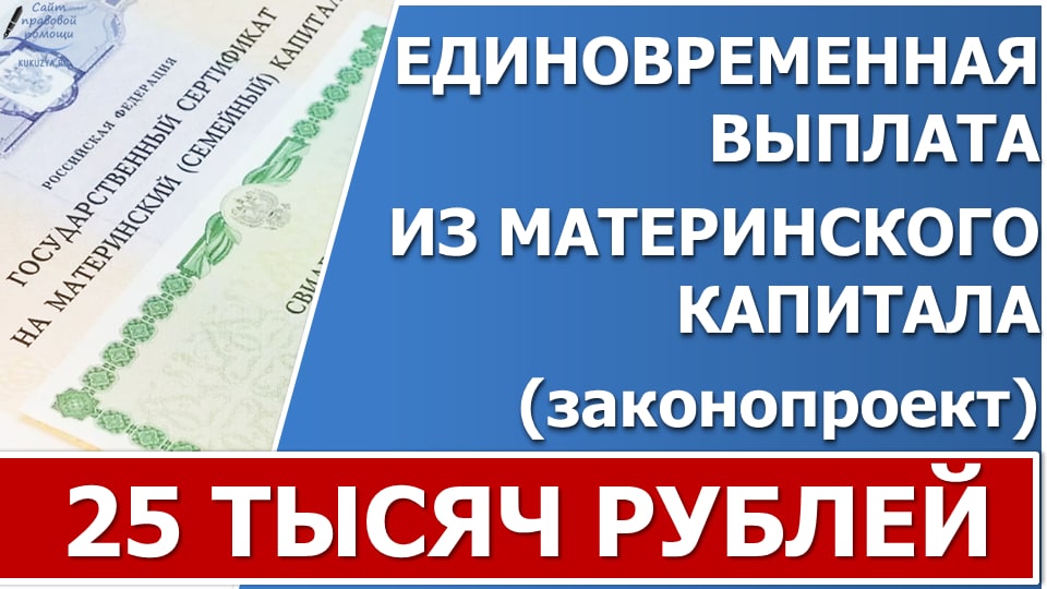 В Госдуме предложили выплатить остатки средств Материнского капитала до 25 тысяч рублей. смотреть онлайн