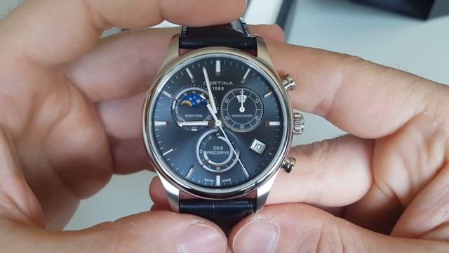 Топовый кварц от Certina. DS-8 Chronograph Moon Phase смотреть онлайн