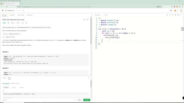 Filter Elements From Array - LeetCode 2634 - JavaScript - JS 30 Day Challenge Day 5 смотреть онлайн