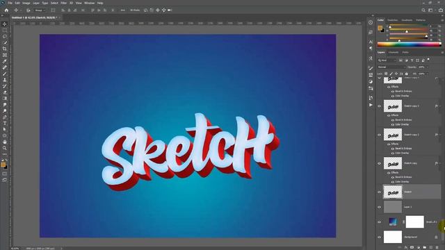 Amazing 3D Text Effects in Photoshop CC | Sketch Station смотреть онлайн