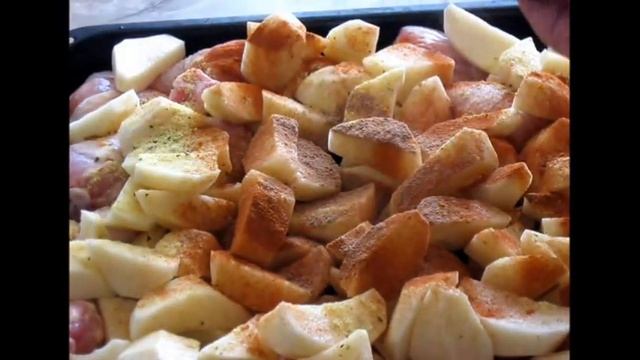 Окорочка запеченные в духовке с картофелем ( самый простой рецепт) смотреть онлайн