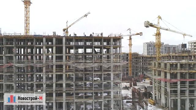 Обзор с воздуха Жилой район «Скандинавия» (аэросъемка: декабрь 2019 г.) смотреть онлайн