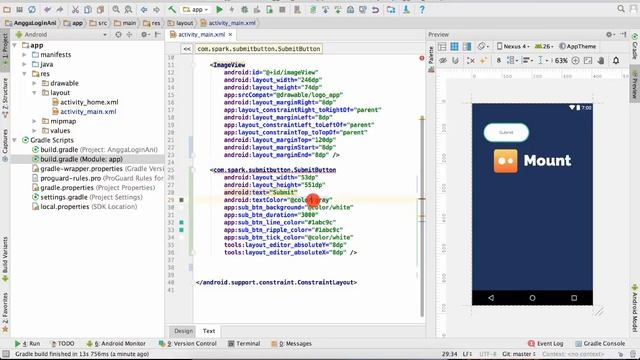 Button Animation using Android XML Tutorial смотреть онлайн