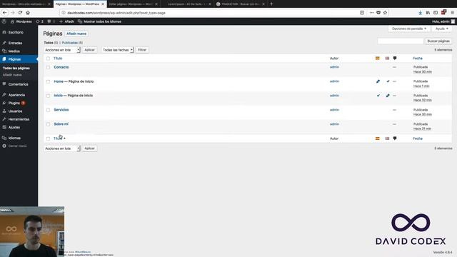 Como Tener Una Pagina Wordpress Multi-Idioma con Polylang - www.DavidCodex.com смотреть онлайн
