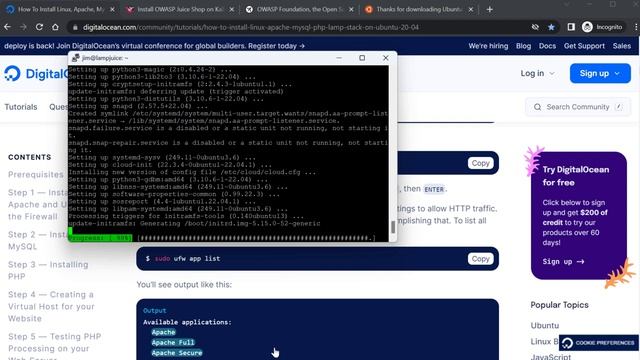 Web Application Security - Setting up LAMP VM & OWASP Juice Shop смотреть онлайн