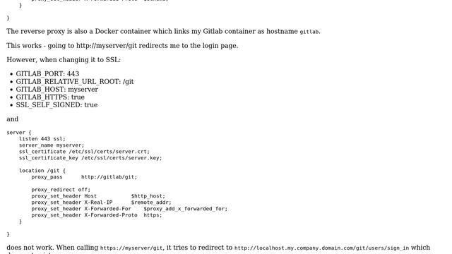 How to correctly route a Gitlab installation in a subdirectory through an SSL reverse proxy? смотреть онлайн