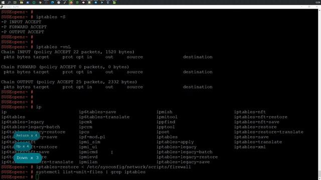 LFCE | Настройка базовой конфигурации iptables | openSUSE Leap 15.3 смотреть онлайн