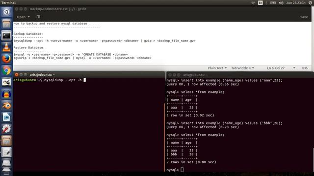 How To Backup And Restore MYSQL Database on Ubuntu Linux Server смотреть онлайн