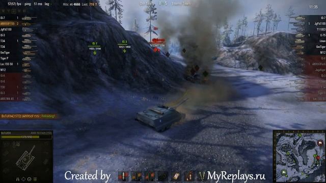 WOT: Arctic Region - AMX-50 Foch (155) - 6 frags - смотреть онлайн