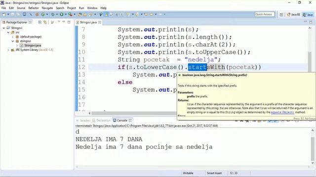4. Programiranje - JAVA - ECLIPSE - Stringovi смотреть онлайн