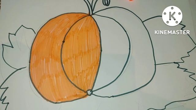 we draw a pumpkin very very easily and paint with a felt-tip pen рисуем тыкву очень легко смотреть онлайн