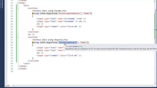 (#21) Pass data from view to controller | mvc tutorial for beginners in .net c# смотреть онлайн