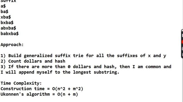 Longest Common Substring - using suffix trie смотреть онлайн