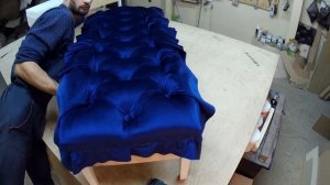 Пуф ( банкетка ) + каретная стяжка своими руками DIY