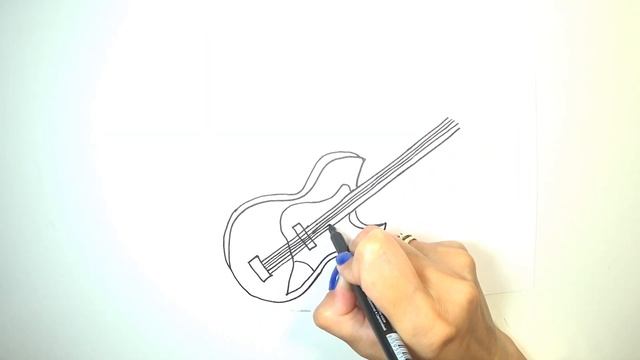 Как нарисовать гитару / draw a guitar / coloring / Раскраска смотреть онлайн
