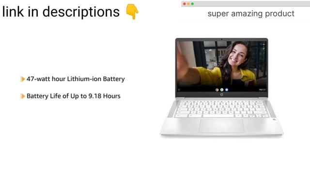 HP Chromebook Thin & Light 14-inch (35.6 cm) Touchscreen Laptop (Celeron N4020/4GB/64GB eMMC + 256G смотреть онлайн