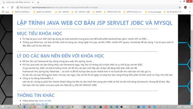 Lập trình java web học java web backend lập trình web với java jsp servlet cơ bản miễn phí смотреть онлайн