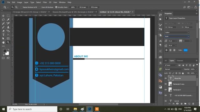 How to Create a Resume in Photoshop CC 2020 #CVDesign #ResumeTemplateDesign #Photoshop Tutorial смотреть онлайн
