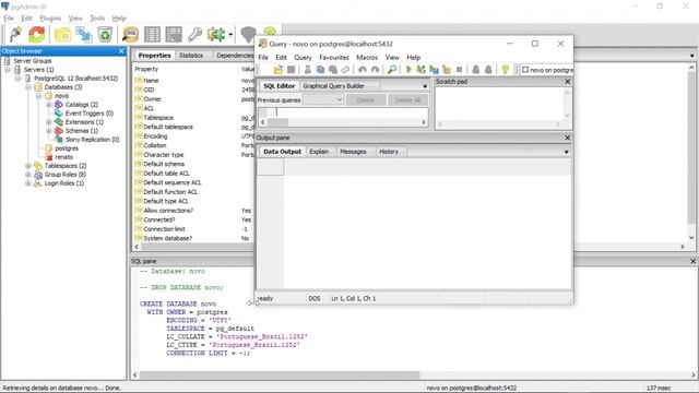 Como executar comandos no pgAdmin III смотреть онлайн