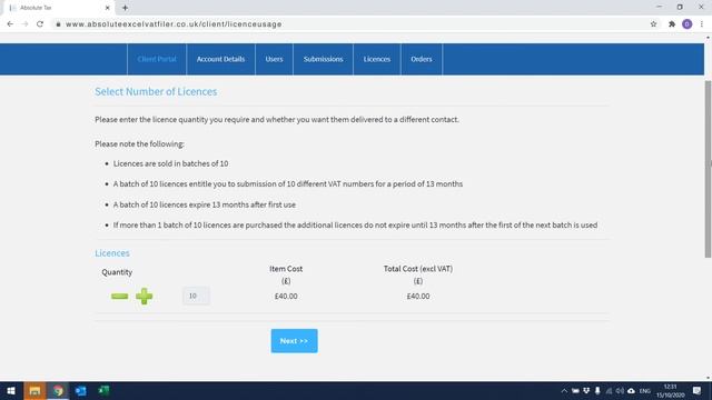 Absolute Excel VAT Filer Client Portal V1 2 смотреть онлайн