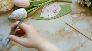 МК? "Как сшить/сделать тюльпаны из ткани своими руками/ Тюльпан тильда МК