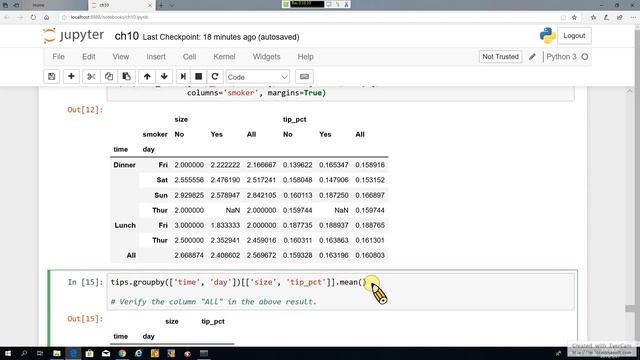Python for Data Analysis 36. Data Aggregation and Grouping-4: 資料聚合與分組-4 (recorded on 20190527) смотреть онлайн