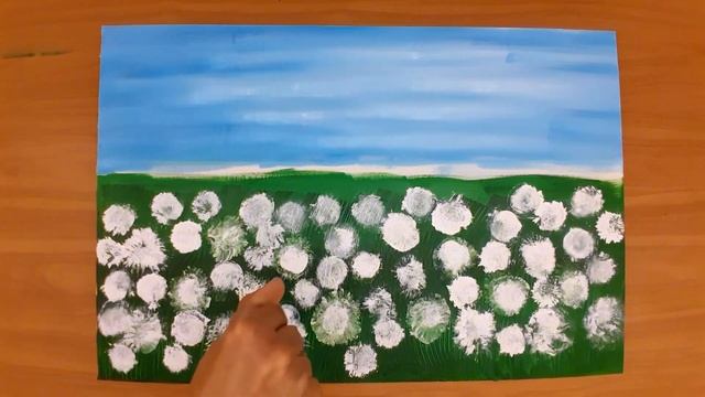 painting acrylic field of white flowers very easy/ sơn art смотреть онлайн