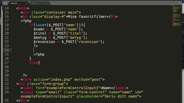PHP/SQL - Dynamiskt innehåll och isset смотреть онлайн