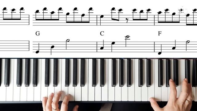 Пьеса во французском стиле. На Пианино разбор и НОТЫ. смотреть онлайн