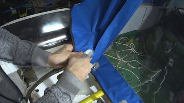 Тент для лодки своими руками финал.