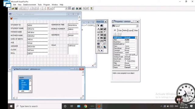 Microsoft Visual FoxPro admission form 2nd class смотреть онлайн