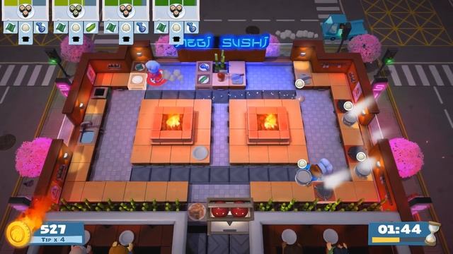 Overcooked 2. Level 1-4. 4 stars. 2 player Co-op смотреть онлайн