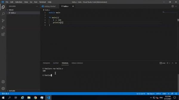 How to Debug V Programming Language in VS Code on Windows 10 OS
