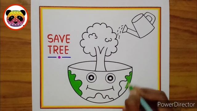World Environment Day Drawing / Save Tree Save Earth Drawing / Save Environment Drawing Easy смотреть онлайн