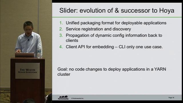 Deploying and managing distributed applications in a YARN cluster - Zhihong Yu смотреть онлайн