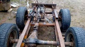 Самодельный трактор на гусеничном ходу - начало.