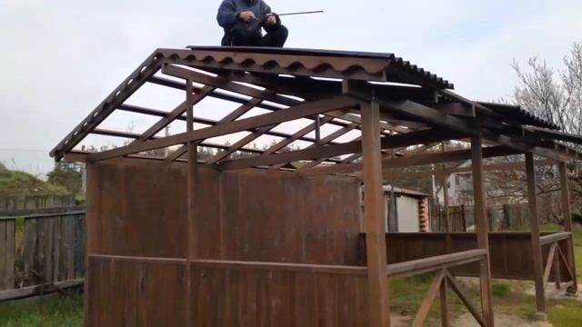 Процесс Монтажа деревянной беседки 6 на 4 м, разборная (на 20-24 человек) "Флоренция". смотреть онлайн