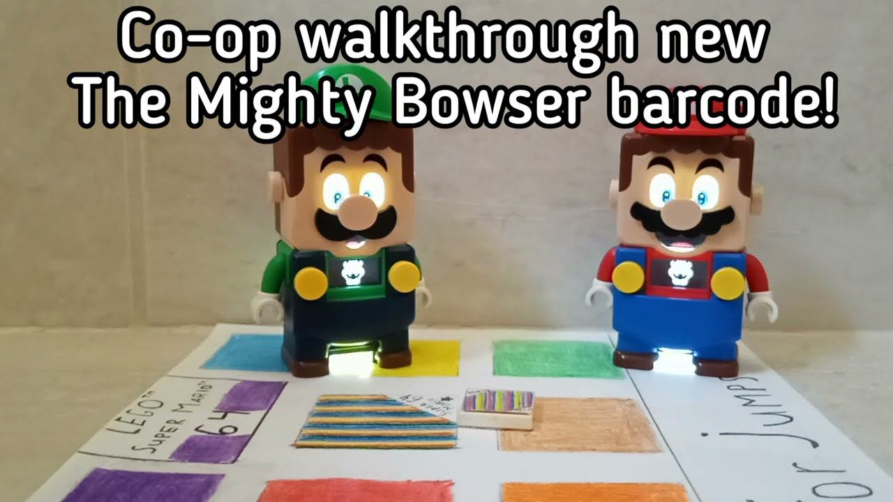 The Mighty Bowser Lego Super Mario barcode draw version! Co-op walkthrough. App update. Video #4 смотреть онлайн