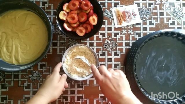 Пиріг зі сливами на кефірі. смотреть онлайн